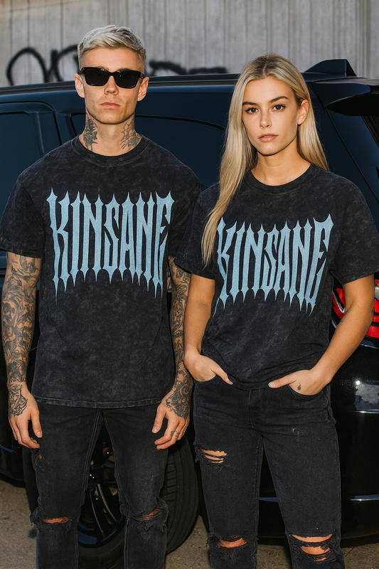 SPIKED OBSIDIAN Acid Washed Heavy T-Shirt