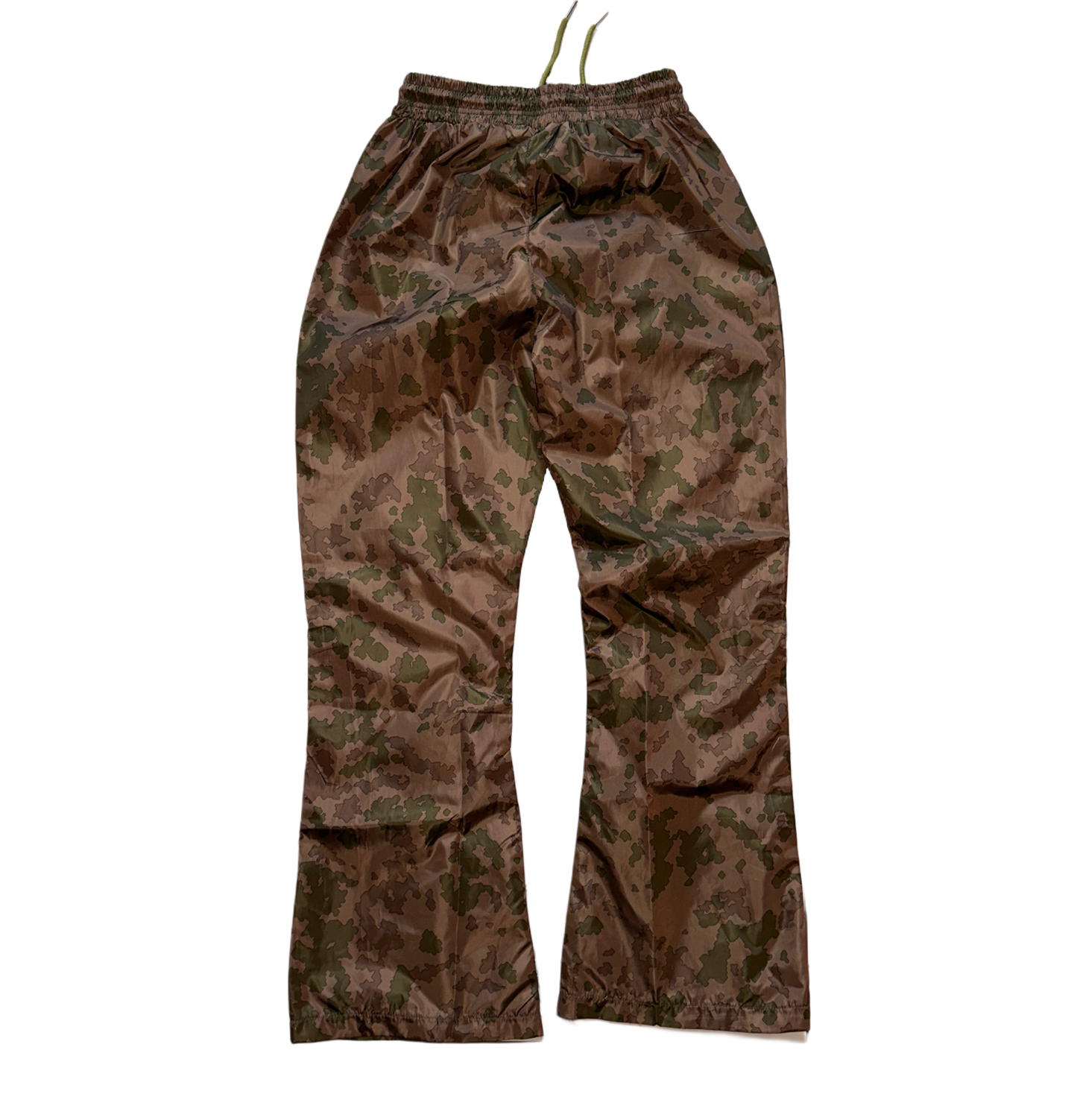 Back view of brown camo sweatpants