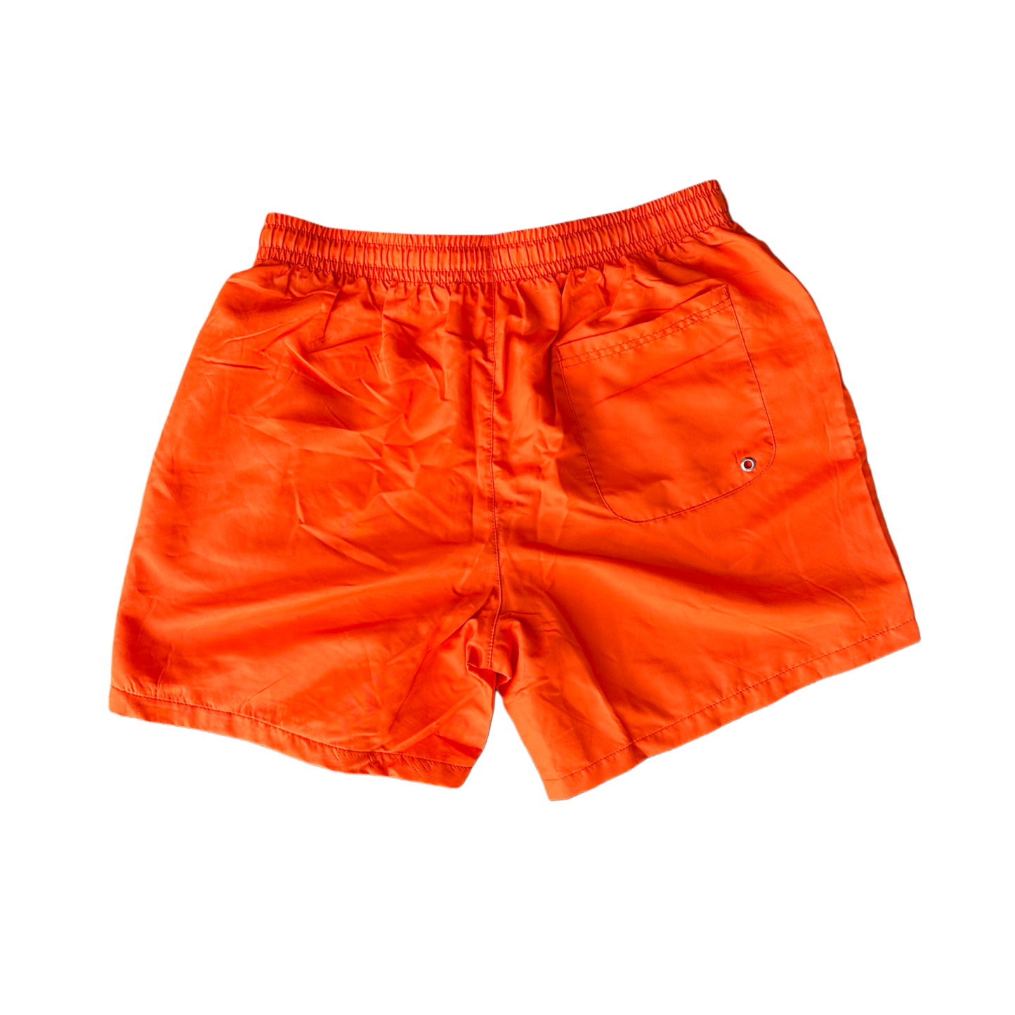 Back view of plain orange trunks 