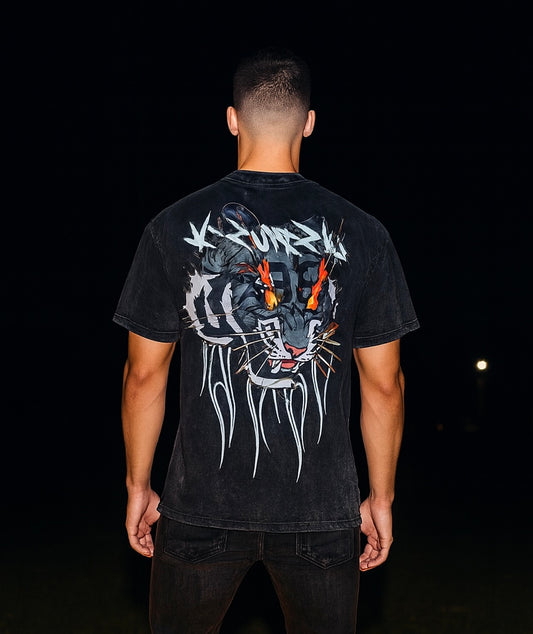 KAEN TORA Acid Washed Heavy T-Shirt