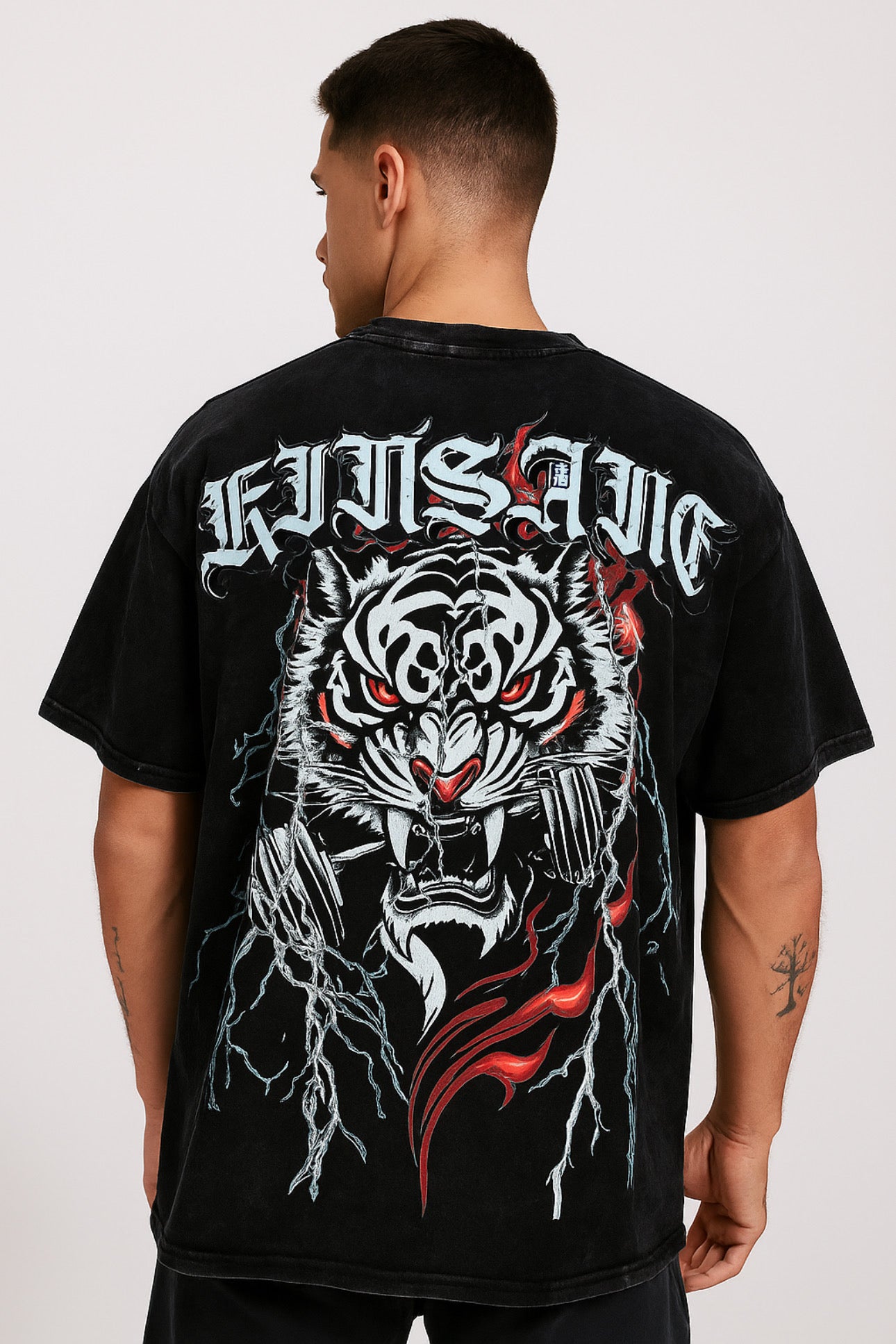 IRON TIGERS Acid Washed Heavy T-Shirt