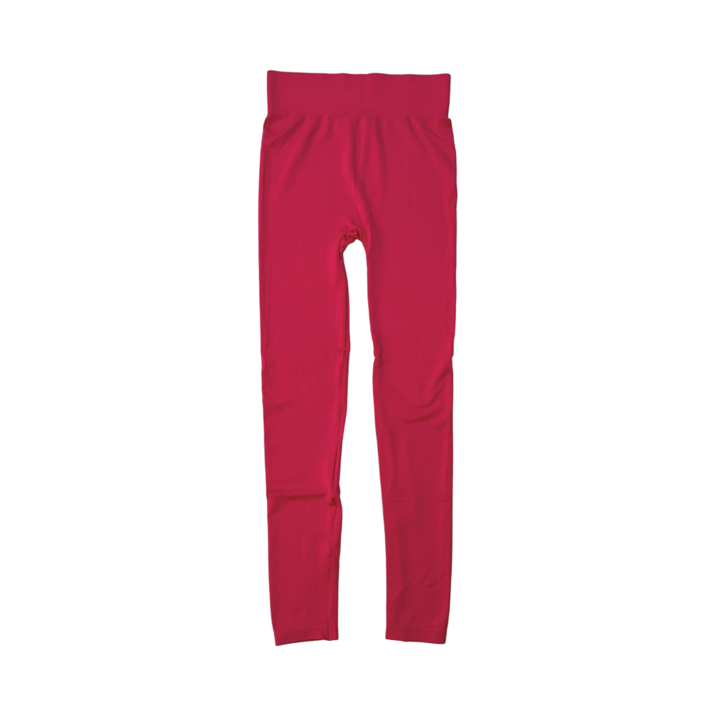 Back view of plain Pink compression leggings 