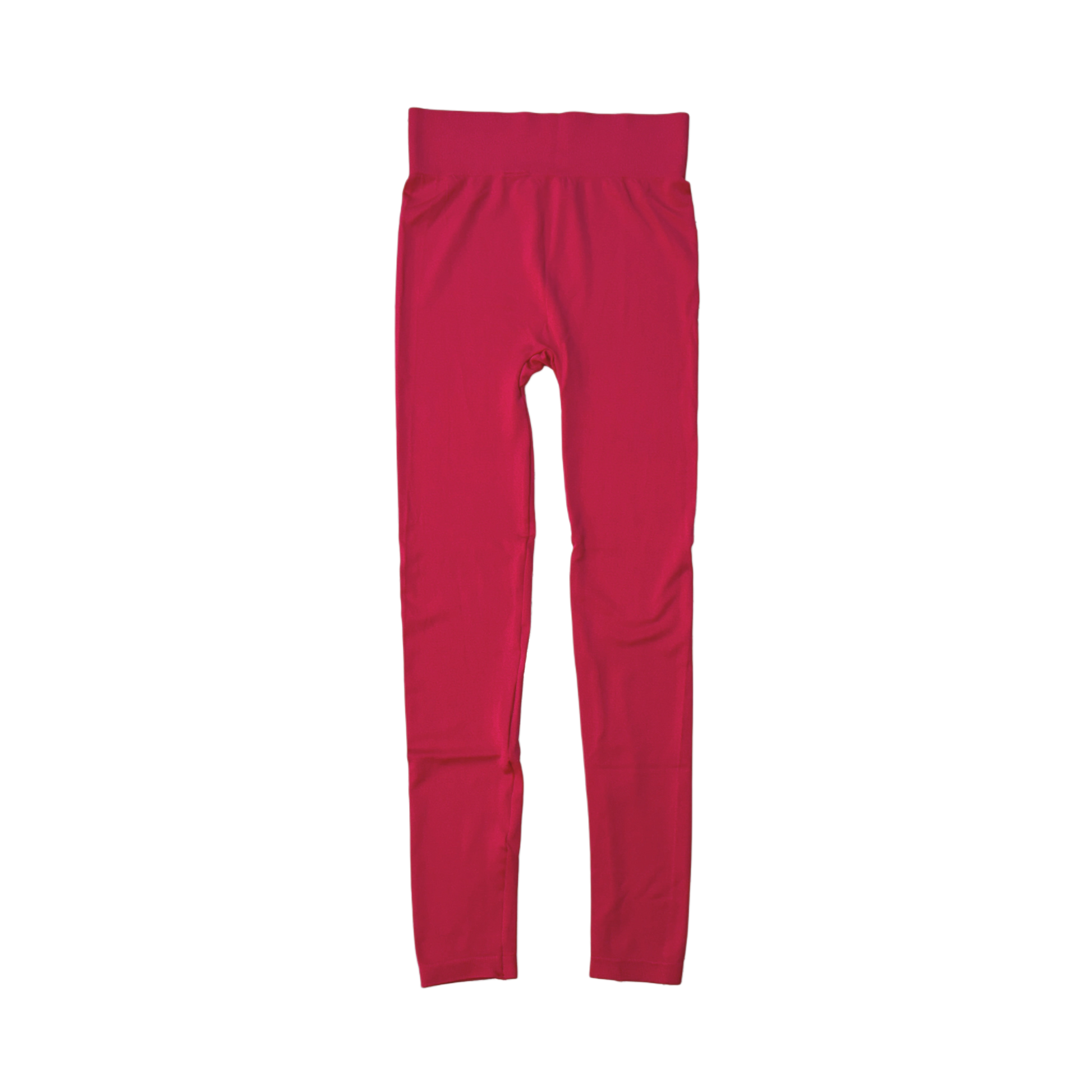 Back view of plain Pink compression leggings 